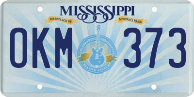 MS license plate OKM373