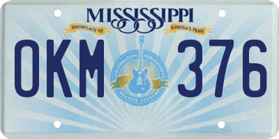 MS license plate OKM376