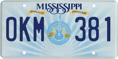 MS license plate OKM381