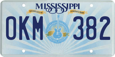 MS license plate OKM382