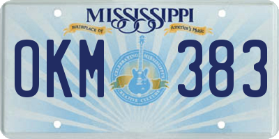 MS license plate OKM383