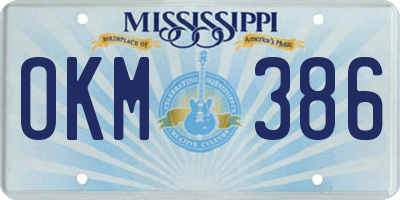 MS license plate OKM386