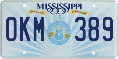 MS license plate OKM389