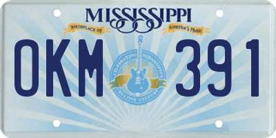 MS license plate OKM391