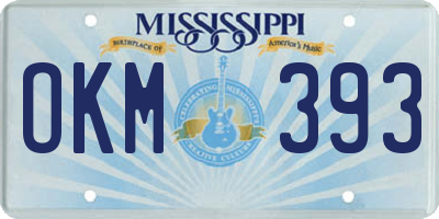 MS license plate OKM393