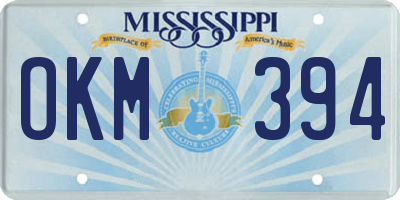 MS license plate OKM394