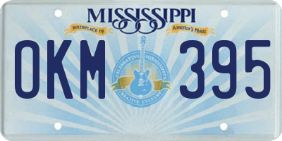 MS license plate OKM395