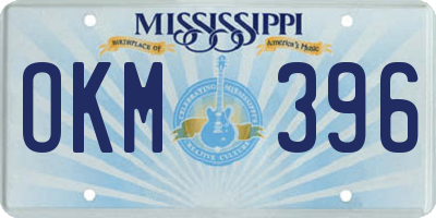 MS license plate OKM396
