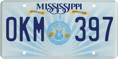 MS license plate OKM397