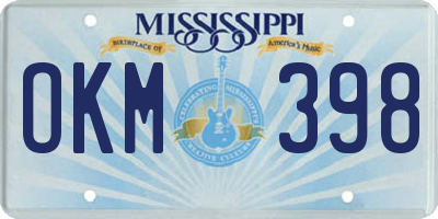 MS license plate OKM398