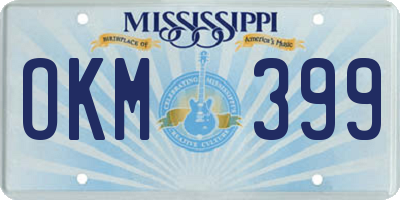 MS license plate OKM399
