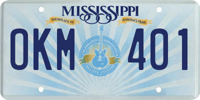 MS license plate OKM401