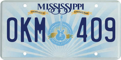 MS license plate OKM409