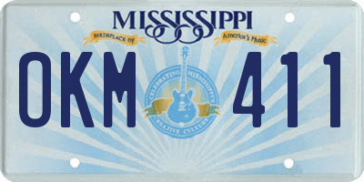 MS license plate OKM411
