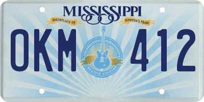 MS license plate OKM412