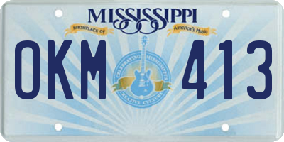 MS license plate OKM413