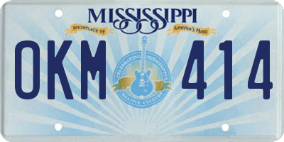 MS license plate OKM414