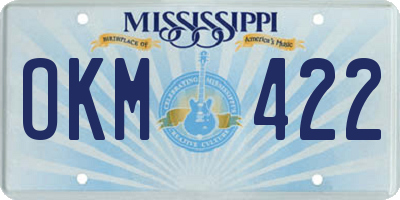 MS license plate OKM422