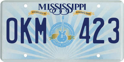 MS license plate OKM423