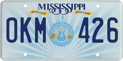 MS license plate OKM426