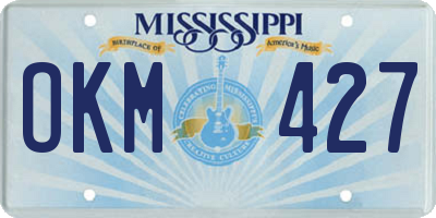 MS license plate OKM427
