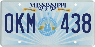MS license plate OKM438