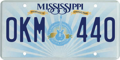 MS license plate OKM440