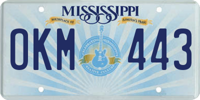 MS license plate OKM443