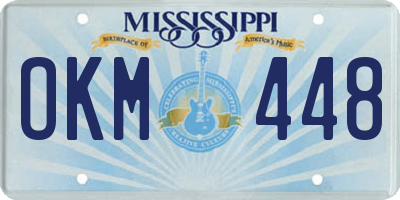 MS license plate OKM448