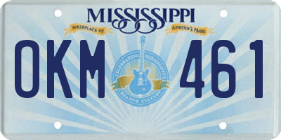 MS license plate OKM461