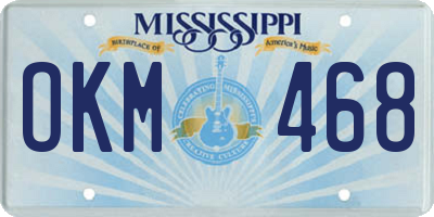 MS license plate OKM468