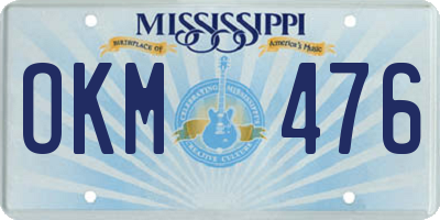 MS license plate OKM476