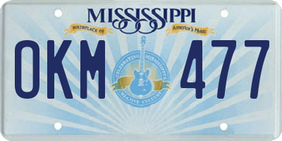 MS license plate OKM477