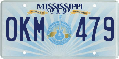 MS license plate OKM479