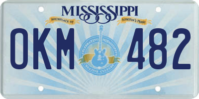MS license plate OKM482