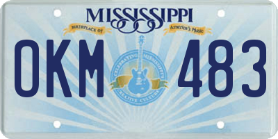 MS license plate OKM483