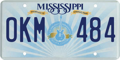 MS license plate OKM484
