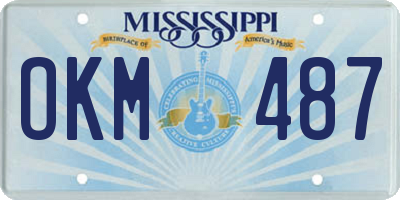 MS license plate OKM487