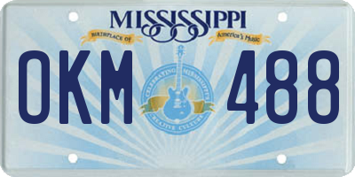 MS license plate OKM488
