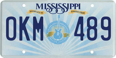 MS license plate OKM489