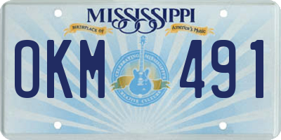 MS license plate OKM491