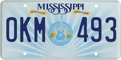 MS license plate OKM493
