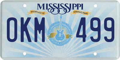 MS license plate OKM499