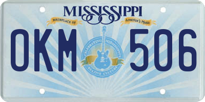MS license plate OKM506