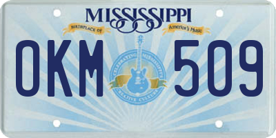 MS license plate OKM509