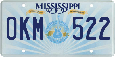 MS license plate OKM522
