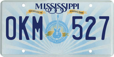 MS license plate OKM527