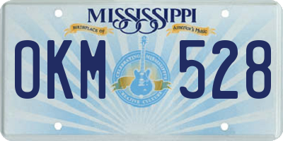 MS license plate OKM528