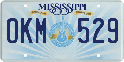 MS license plate OKM529