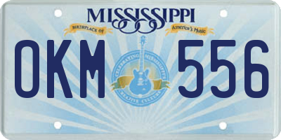 MS license plate OKM556